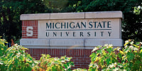 Michigan State University entrance sign