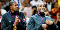 Kevin Durant (left) and LeBron James.