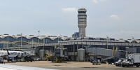 The control tower at Ronald Reagan International airport in Washington, D.C.
