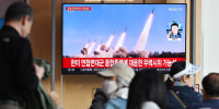  North Korea has fired an unidentified ballistic missile into the sea off South Korea's east coast, Seoul's military said on April 22, the latest in an apparent volley of tests by Pyongyang this year.