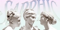 The sculpture "The Three Graces" over the word "Sapphic"