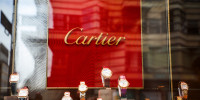 Cartier shop window with watches