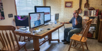Image: Sulphur Times-Democrat co-editor works in his home