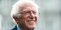 Senator Bernie Sanders smiles