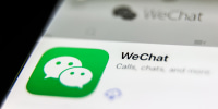WeChat on App Store displayed on a phone screen 