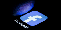 The Facebook app logo is displayed on a smartphone.