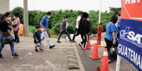 Migrants arriving to Guatemala.