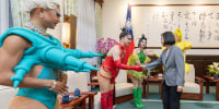 Taiwan drag queens celebrate RuPaul win at presidential office