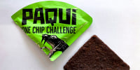 A Paqui One Chip Challenge chip
