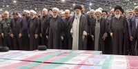 Iran's Supreme Leader Ali Khamenei leads funeral prayer for late Iranian President Raisi in Tehran