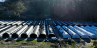 Greenhouses at a farm where a mass shooting occurred on Jan. 24, 2023 in Half Moon Bay, Calif. 