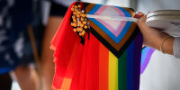 Pride flags.