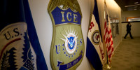 Immigration and Customs Enforcement (ICE) seal headquarters