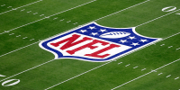 Image: nfl logo field super bowl LVIII