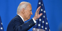 President Joe Biden waves after speaking at the close of the NATO Summit in Washington on July 11, 2024.