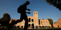 Royce Hall UCLA silhouette campus student