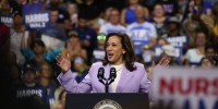 Kamala Harris And Tim Walz Hold Presidential Campaign Rally In Las Vegas