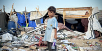 Israeli strike hits tents in the backyard of Aqsa Hospital