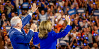 Kamala Harris and Tim Walz.