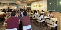 Customers eat weekend brunch items at Taste & Glory restaurant in San Mateo, Calif., on Saturday, Aug. 17, 2024. 