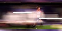 Hunter Woodhall during the 4x100m Universal Relay on day nine of the Paris 2024 Summer Paralympic Games at Stade de France on September 06, 2024.