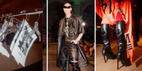 A triptych of the fashion show.