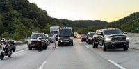 Traffic stopped during an active shooting on a highway