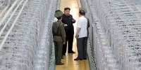 North Korean leader Kim Jong Un tours facilities during a visit to the Nuclear Weapons Institute and the production base of weapon-grade nuclear materials