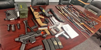 Police in Florida's Volusia County say they recovered airsoft rifles, pistols and fake ammunition along with knives, swords and other weapons, from a middle school student who threatened to commit a school shooting.