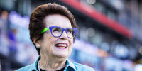 Billie Jean King smiles