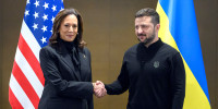 Kamala Harris and Volodymyr Zelenskyy