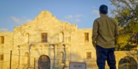 John Leguizamo at the Alamo in San Antonio.