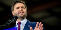  Republican vice presidential nominee, U.S. Sen. J.D. Vance (R-OH) at a campaign rally in Waterford, Mich. on Oct. 24, 2024. 