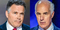 A split composite of Dave McCormick and Bob Casey.