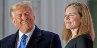 Donald Trump and Amy Coney Barrett.