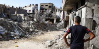 Bureij camp for Palestinian refugees in central Gaza