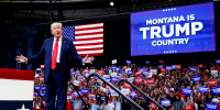 Republican Presidential Nominee Donald Trump Holds Rally In Bozeman, Montana