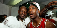 Michael Jordan with his father James
