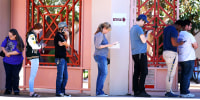 Arizona voters waiting in line 