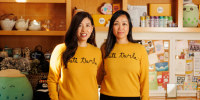 Twrl co-founders Olivia Chen and Pauline Ang pose for a portrait on Oct. 21, 2024, in Palo Alto, Calif. 