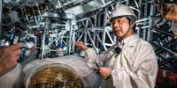 Image: photomultiplier tube at the Jiangmen Underground Neutrino Observatory