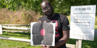 Isaiah Stanton at the shooting range.