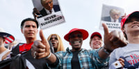 Supporters of former President Donald Trump at a rally in New York City on May 23, 2024. 