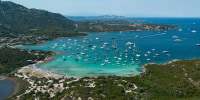  Beach in Costa Smeralda on  in Porto Cervo, Italy.