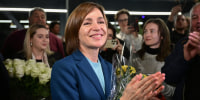 Moldova's pro-EU President Maia Sandu pulled ahead of her rival supported by a pro-Russian party, with more than 93 percent of the votes counted after a tense presidential runoff on November 3, 2024. 