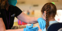 Child getting a vaccine 