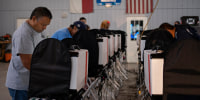 People vote at the Westfield Road Volunteer Fire Department Station 2 of the East Aldine Community on November 5, 2024 in Houston, Texas. 