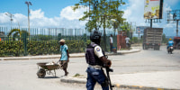 Haitian National Police officer.