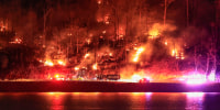 Jennings Fire Continues To Burn On Border Of New York And New Jersey