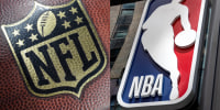 The NFL and NBA logos.